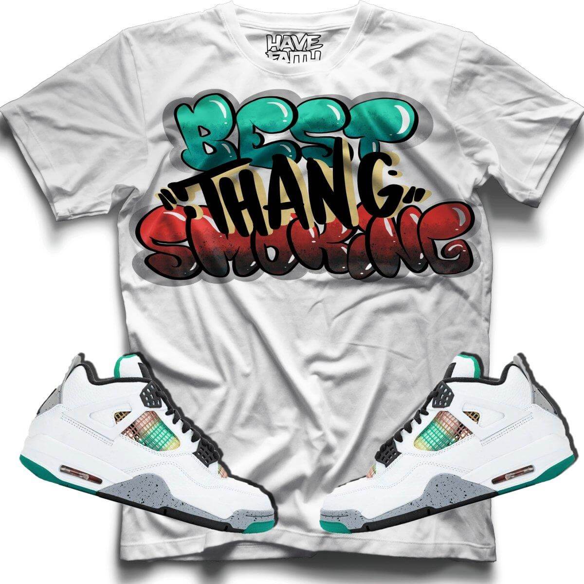 TEEK - Best Thang Smoking (Rasta Retro 4's) T-Shirt TOPS TEEK MS S