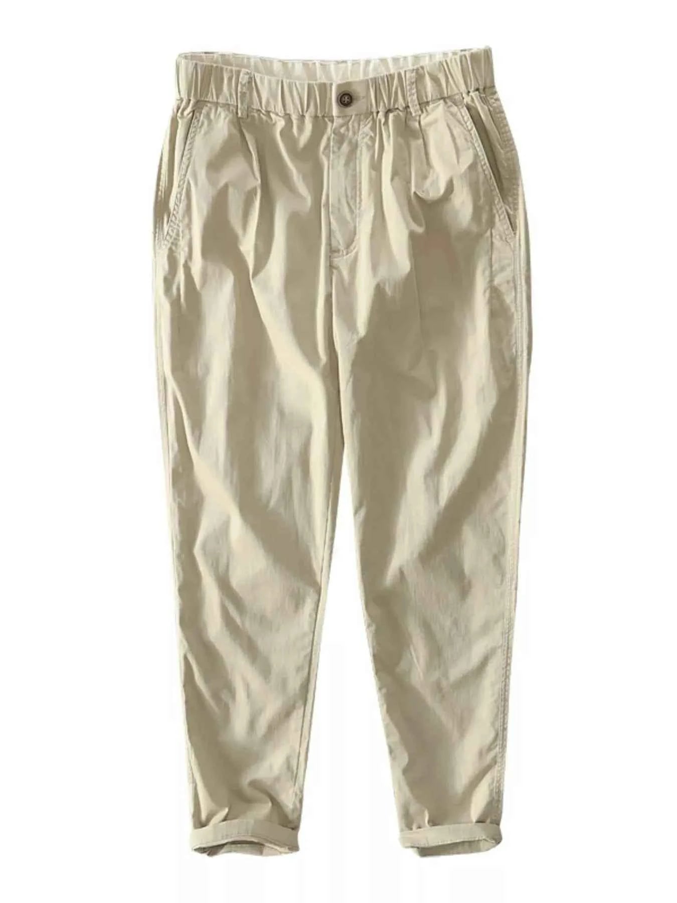 TEEK - Mens Plus Size Casual Elastic Waist Pants PANTS TEEK Trend Khaki M