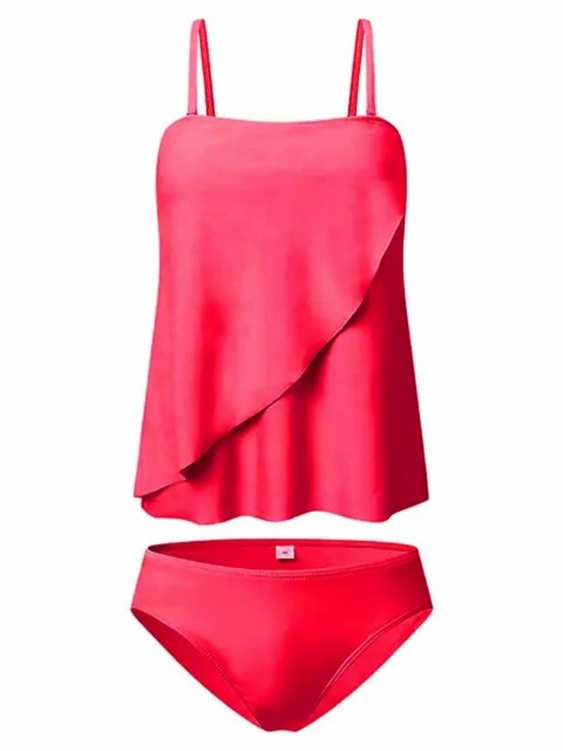 TEEK - Detachable Strap Top and Brief Swim Set SWIMWEAR TEEK Trend Deep Red S 