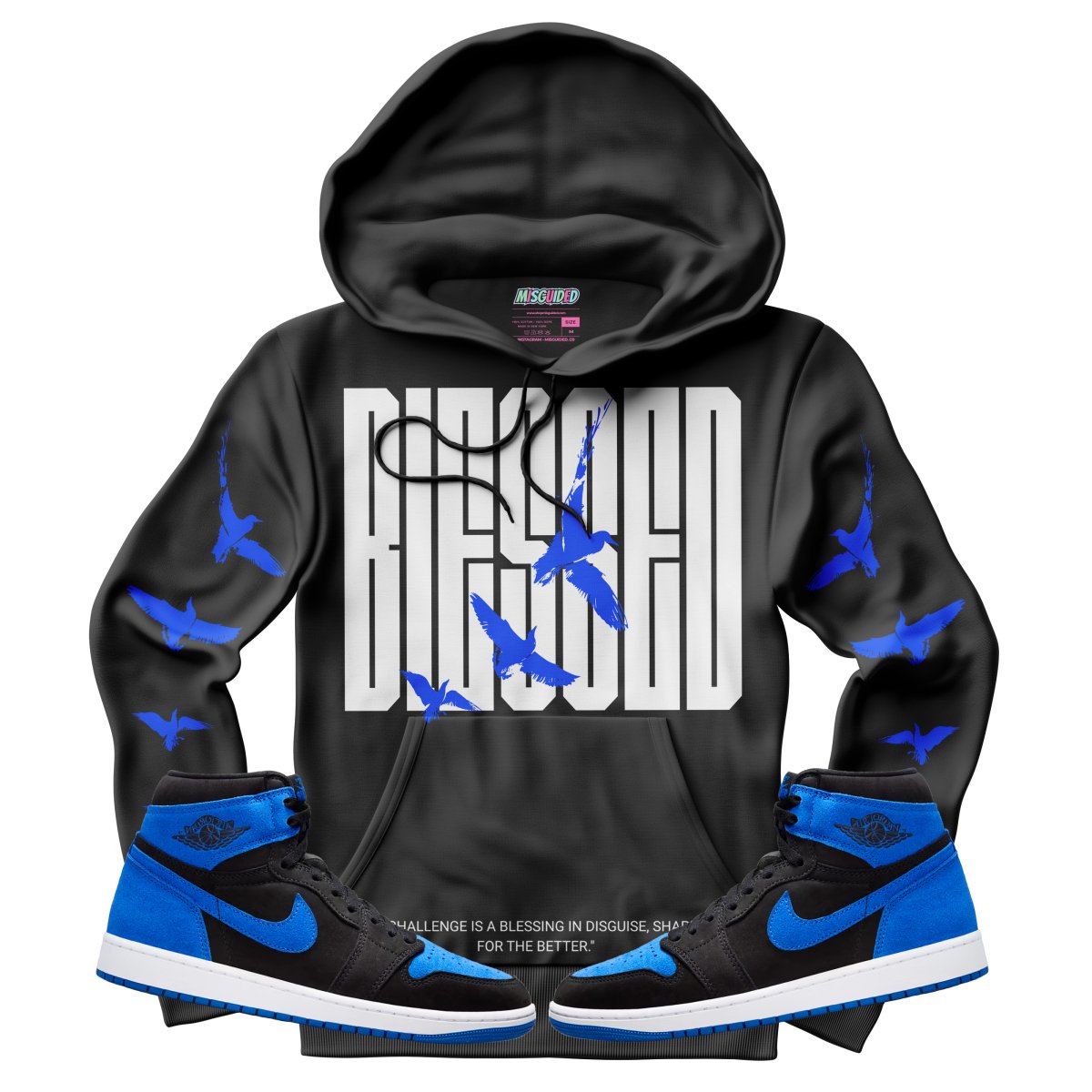 TEEK - Blessed (Air Jordan 1 Royal Reimagined) Hoodie TOPS TEEK MS X-Small
