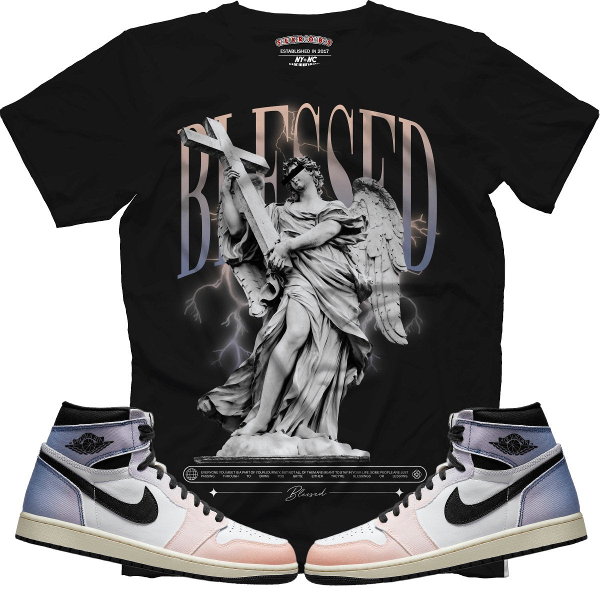 TEEK - Blessed ( Air Jordan 1 Skyline) T-Shirt TOPS TEEK MS X-Small