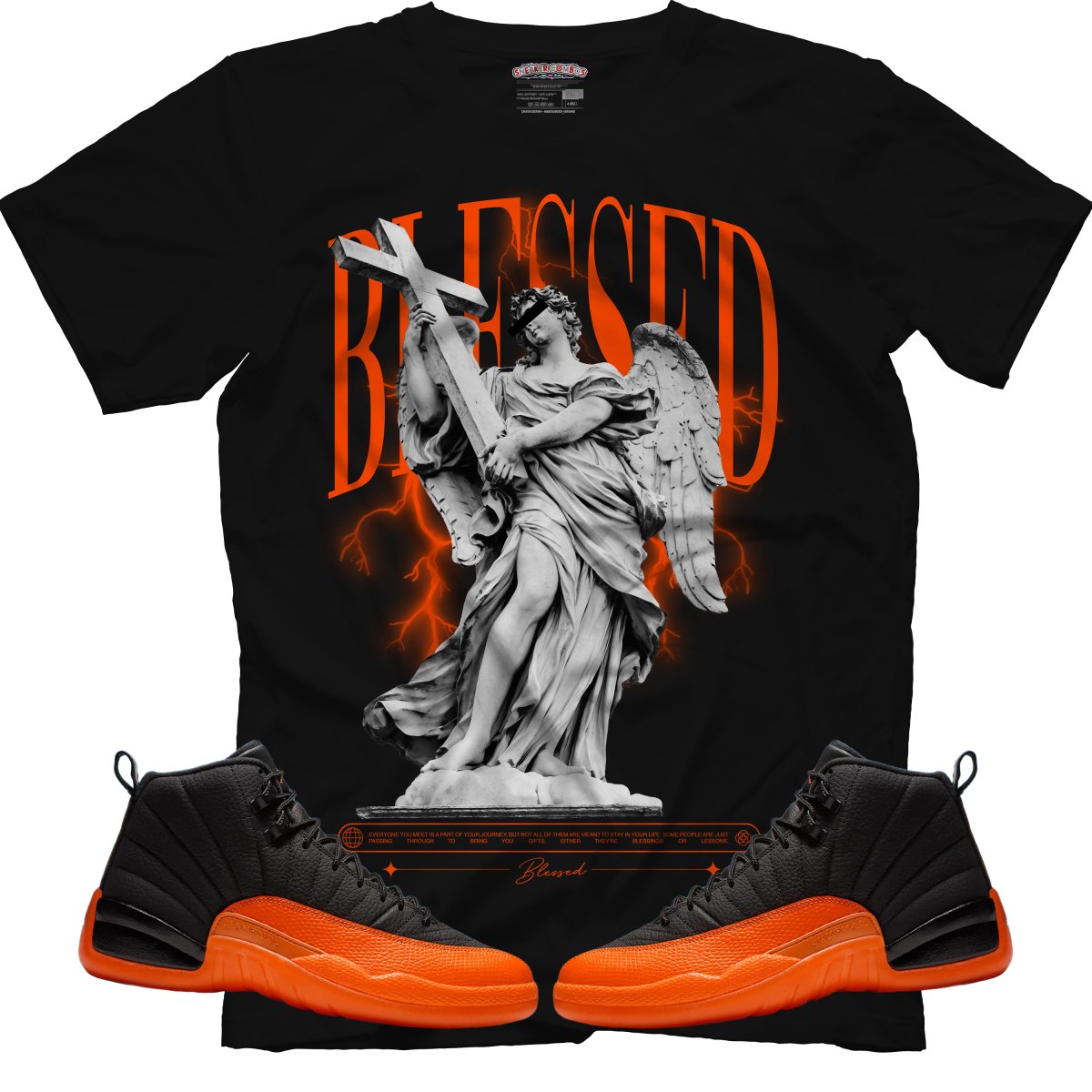 TEEK - Blessed (Air Jordan 12 Brilliant Orange) T-Shirt TOPS TEEK MS X-Small