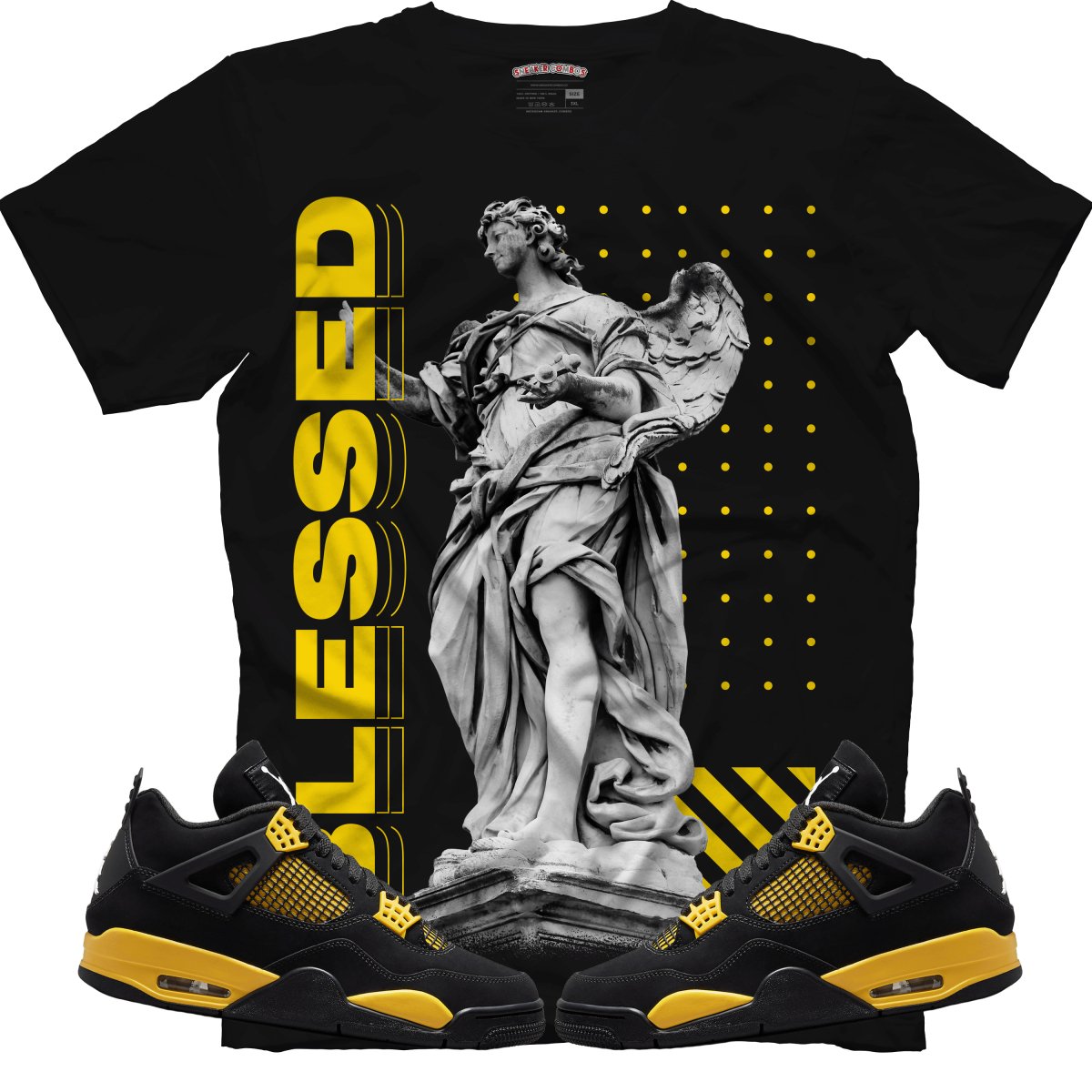TEEK - Blessed (Air Jordan 4 Thunder) T-Shirt TOPS TEEK MS X-Small