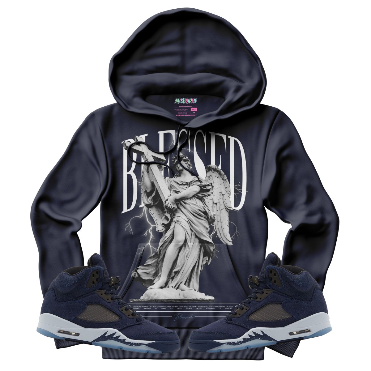 TEEK - Blessed (Air Jordan 5 Midnight Navy) Hoodie TOPS TEEK MS X-Small
