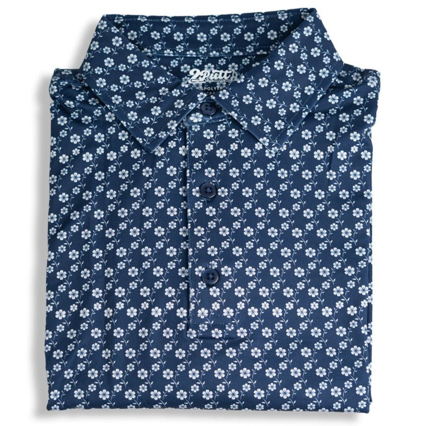 TEEK - Blue Floral Men's Polo TOPS TEEK 2P S