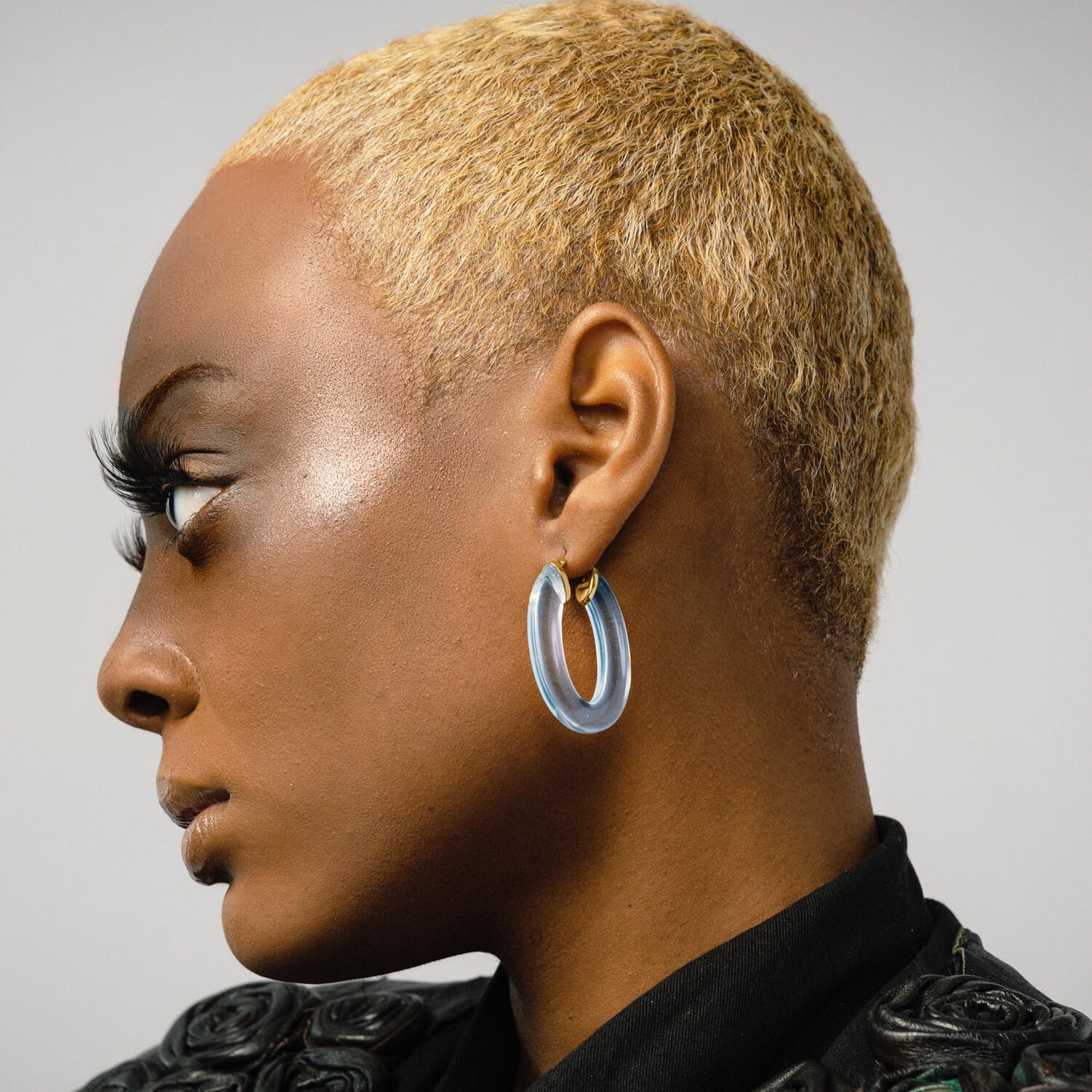 TEEK - Flat Oval Lucite Hoop Earrings JEWELRY TEEK GNH