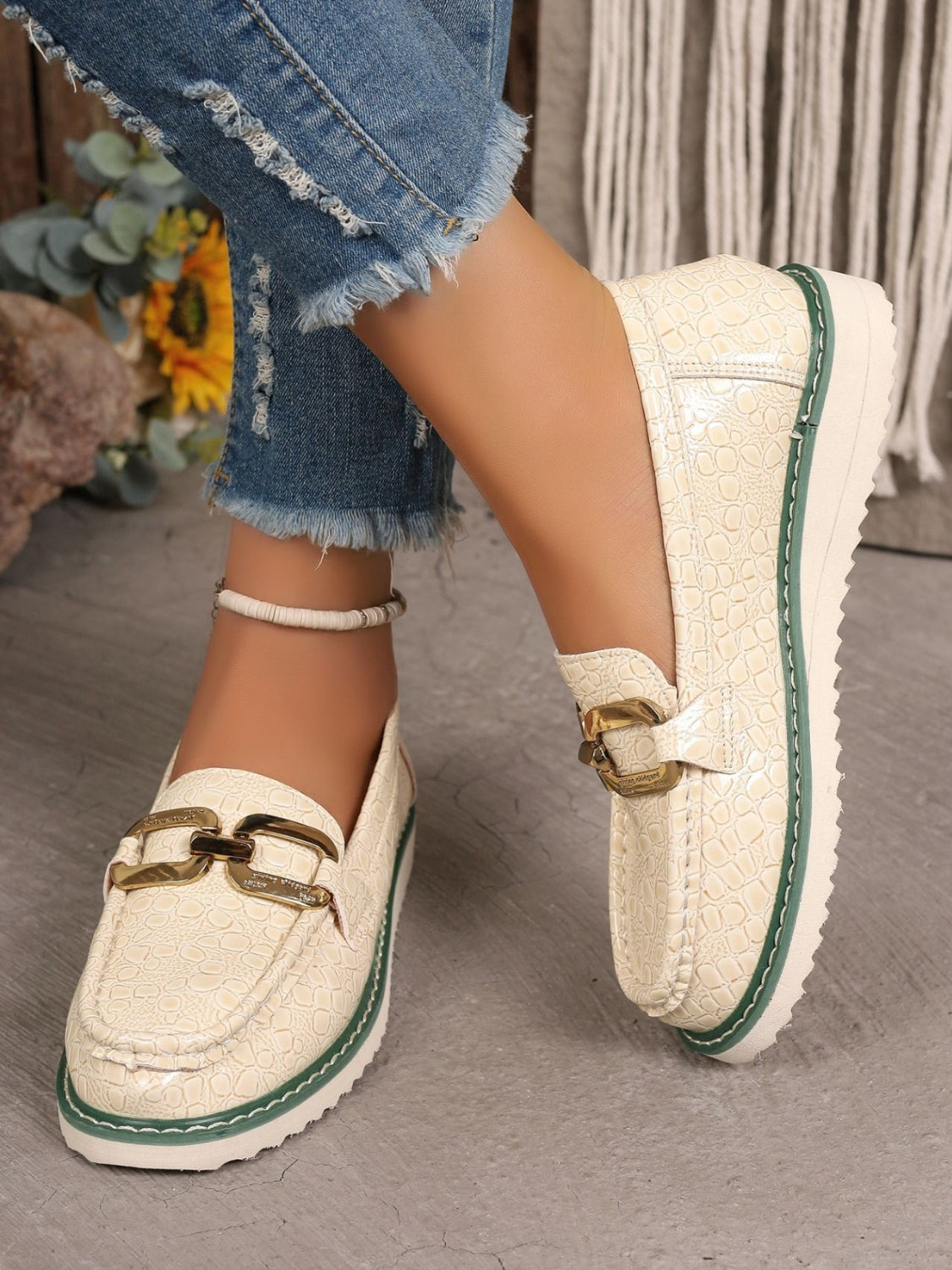 TEEK - Buckle Trim Loafers SHOES TEEK Trend   