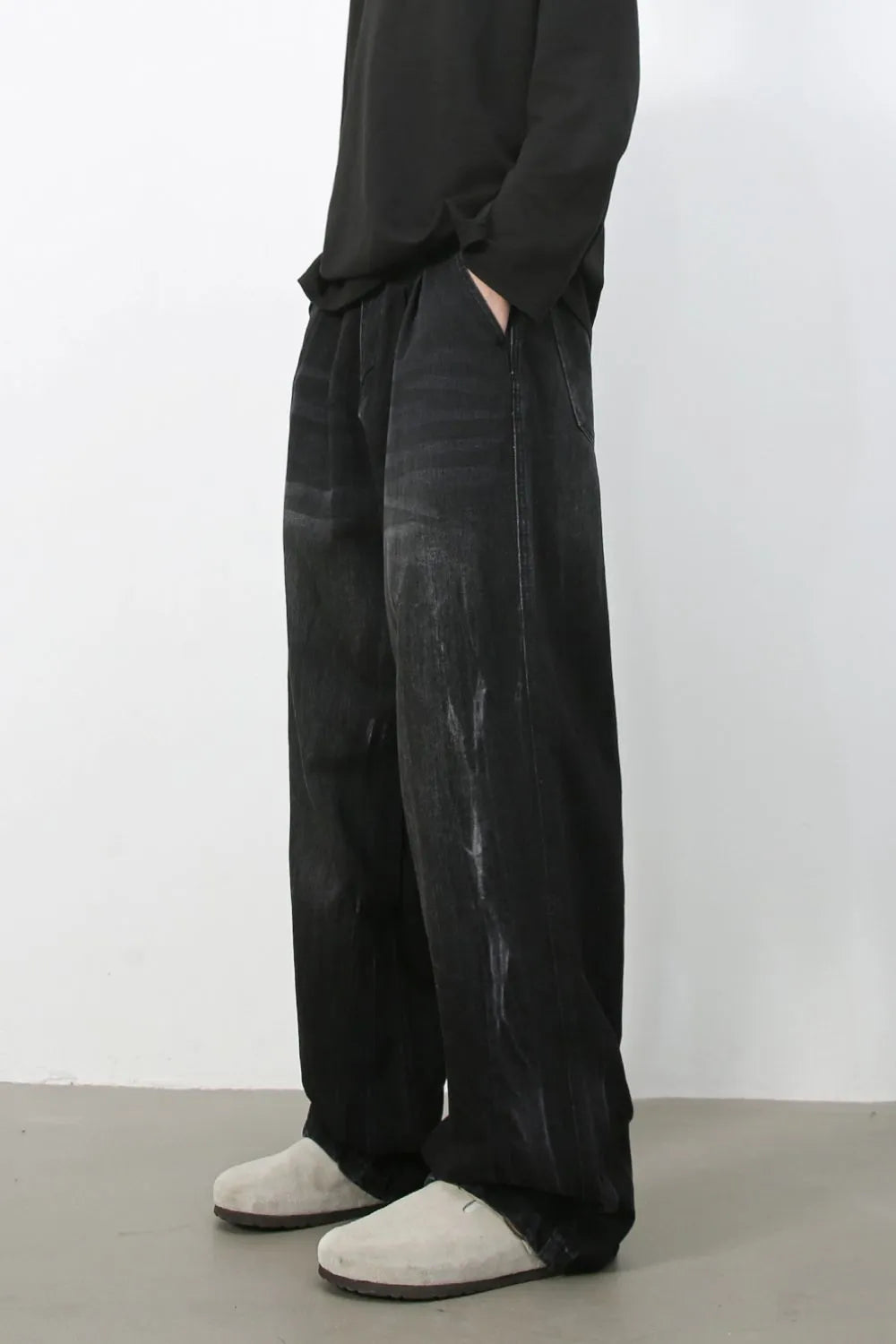 TEEK - Mens High Waist Washed Jeans JEANS TEEK Trend