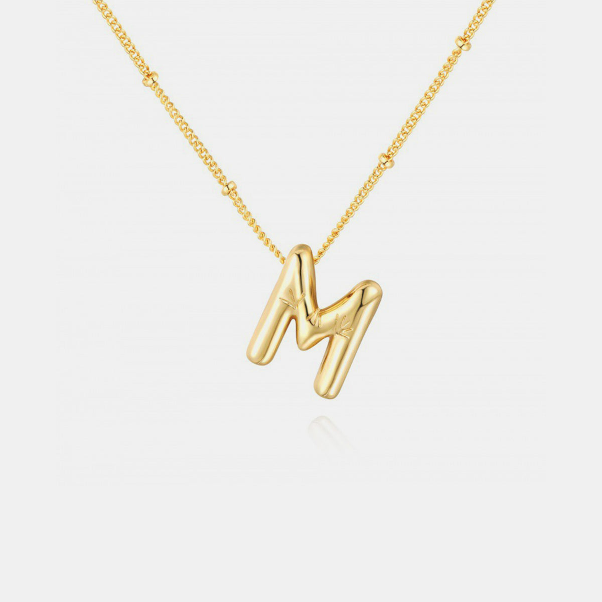 TEEK - K-S Gold-Plated Letter Pendant Necklace JEWELRY TEEK Trend Style M  