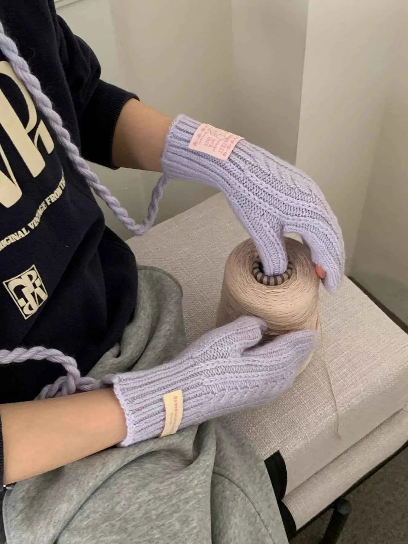 TEEK - Cable Knit Warm Mittens Gloves GLOVES TEEK Trend