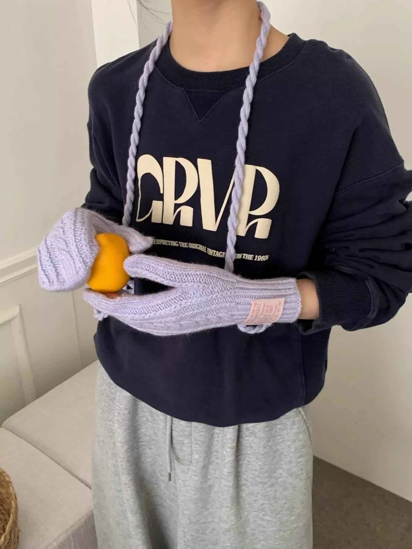 TEEK - Cable Knit Warm Mittens Gloves GLOVES TEEK Trend Light Purple ONESIZE