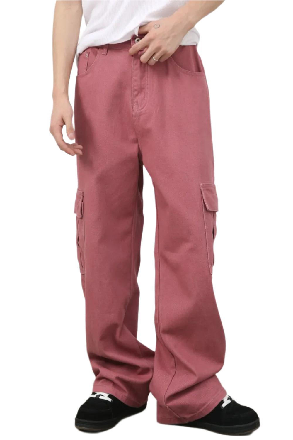 TEEK - Mens Dusty Pink Mid Rise Pocketed Jeans JEANS TEEK Trend S