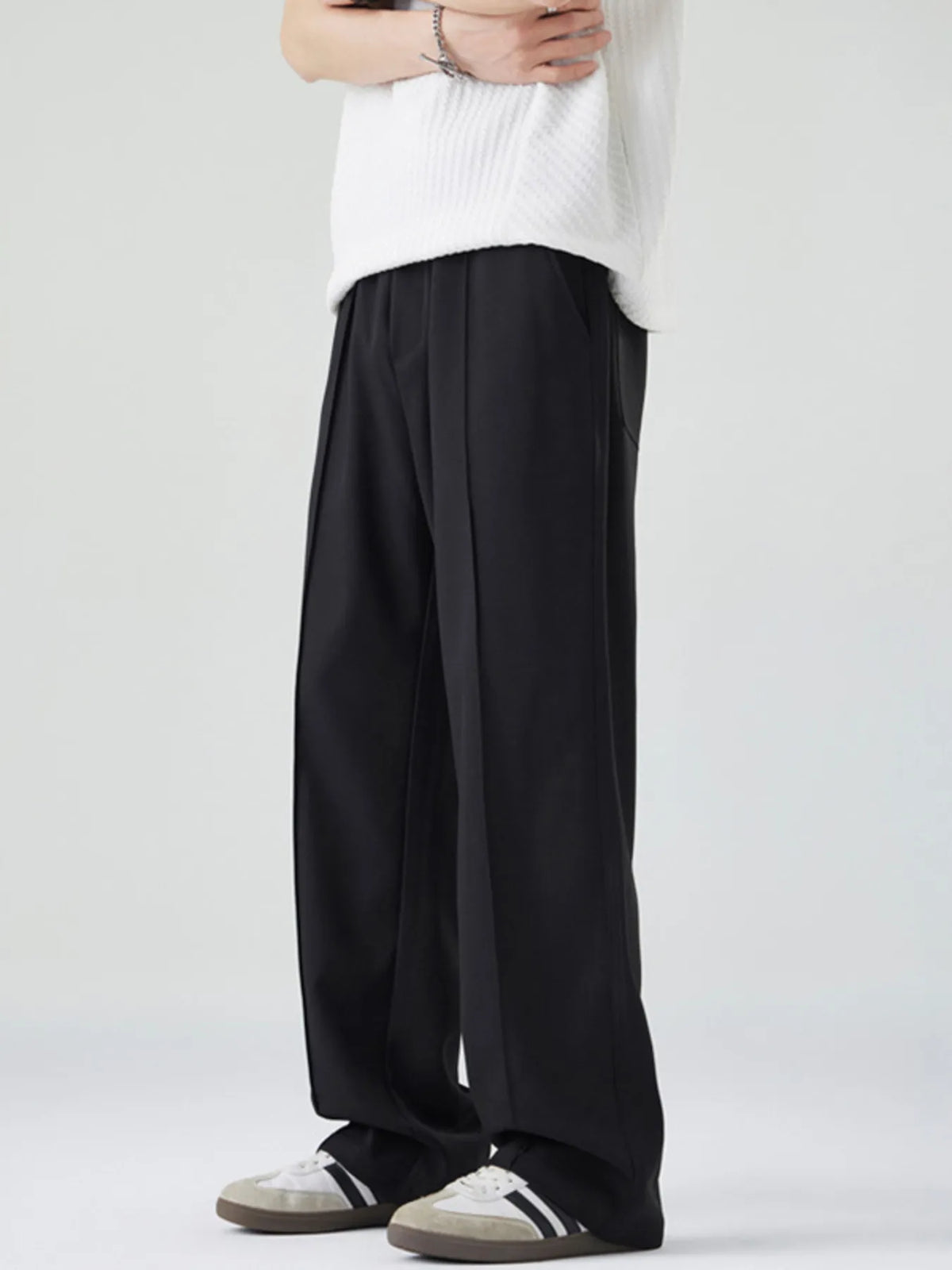 Men's Full Size Casual Loose Fit Drawstring Pants Plus Size Trendsi