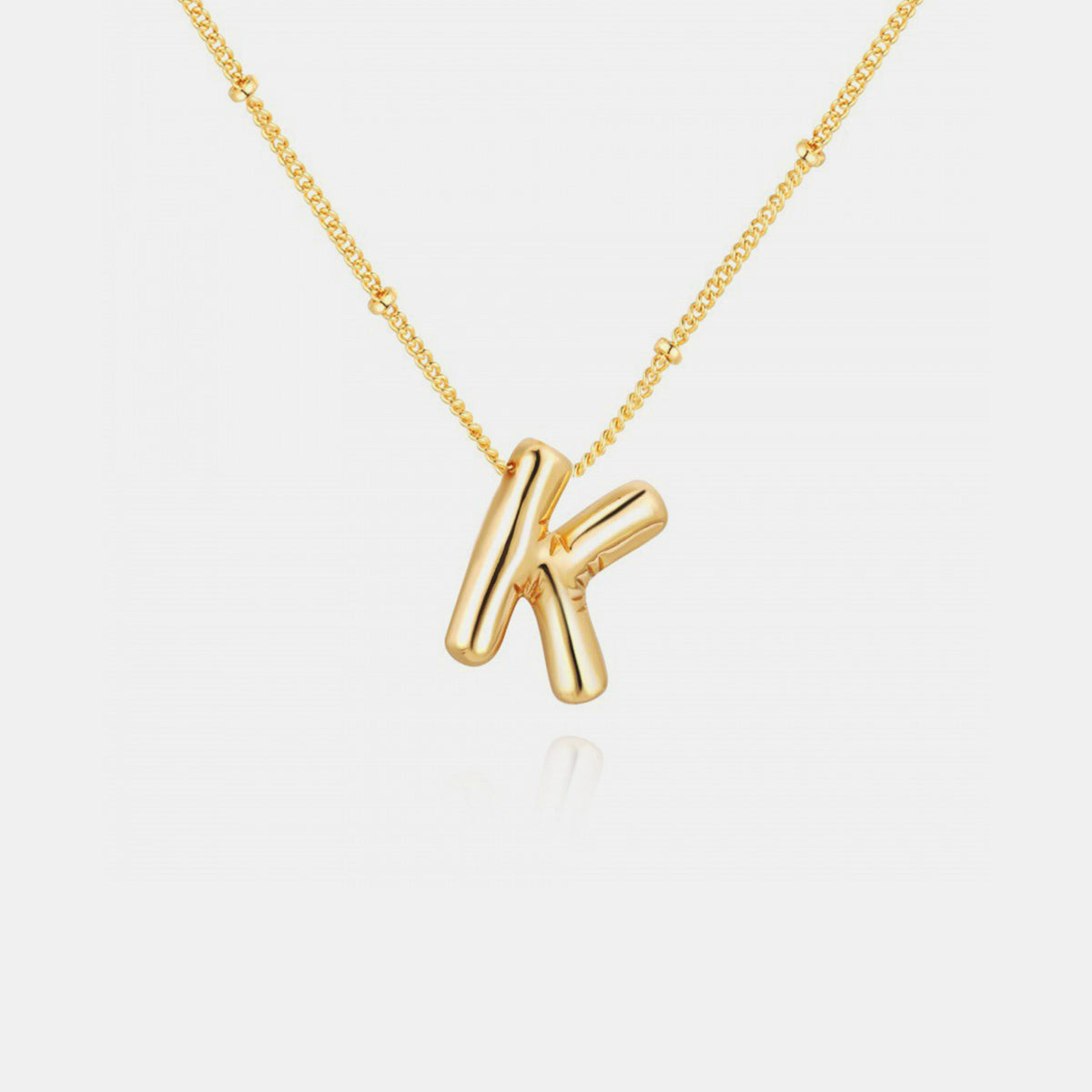 TEEK - K-S Gold-Plated Letter Pendant Necklace JEWELRY TEEK Trend Style K  