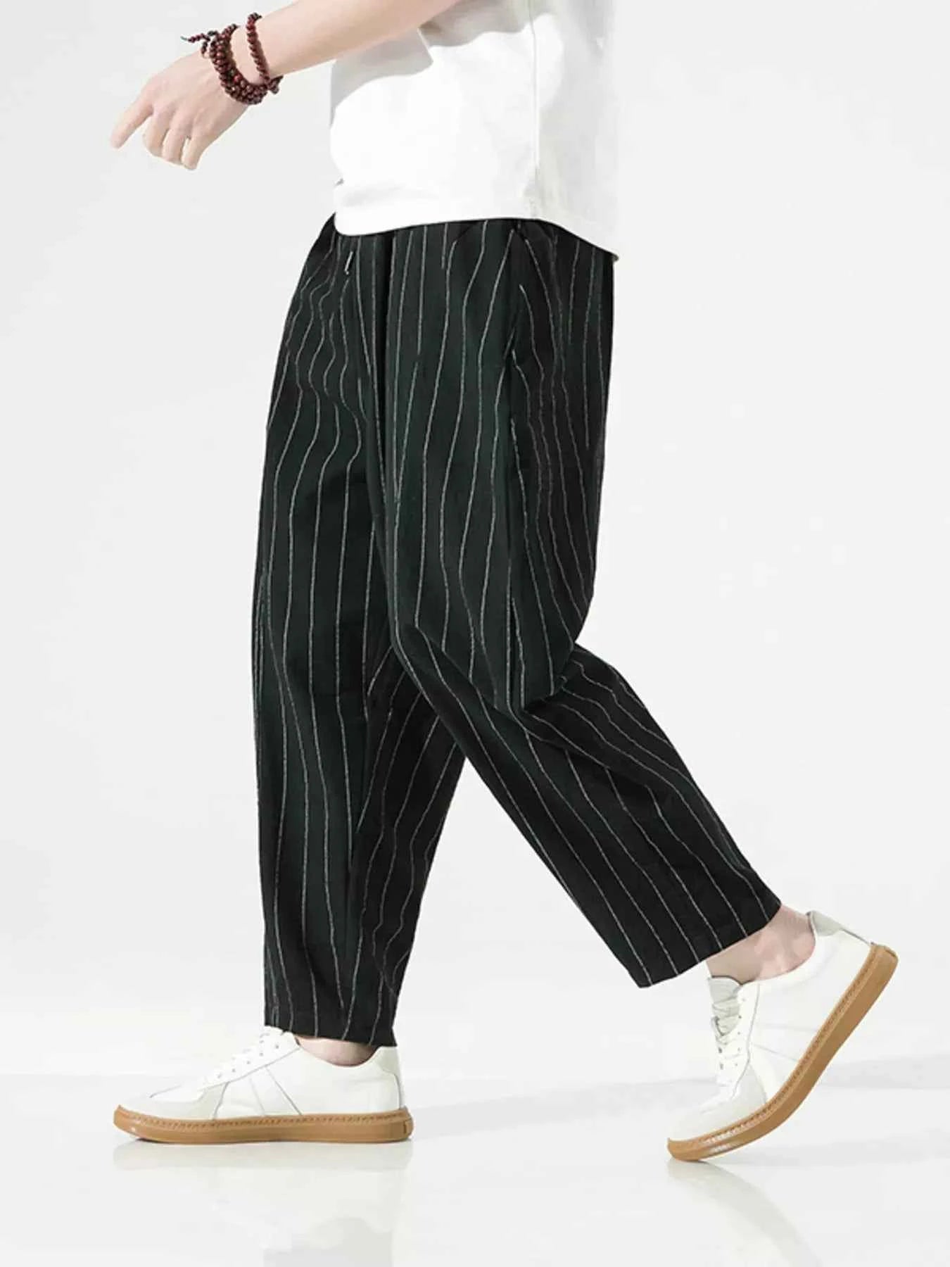 TEEK - Mens Plus Size Striped Casual Loose Pants PANTS TEEK Trend