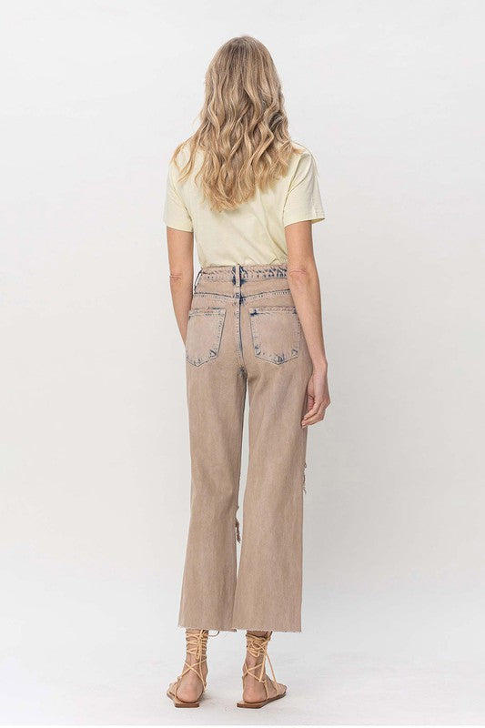 TEEK - Burnt 90s Vintage Crop Flare JEANS TEEK FG   