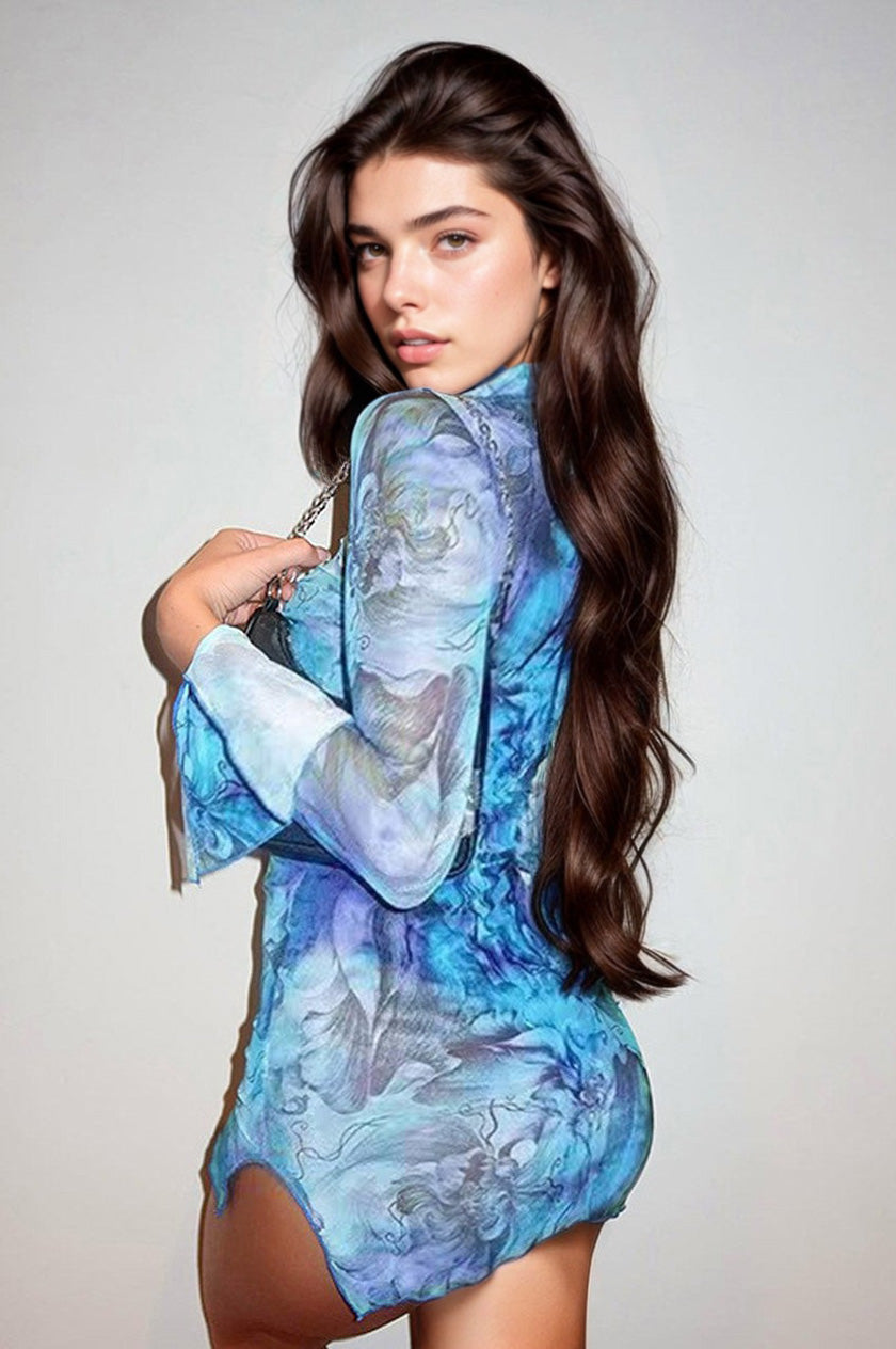 TEEK - Miami Nights Sheer Mini Dress DRESS TEEK 3W