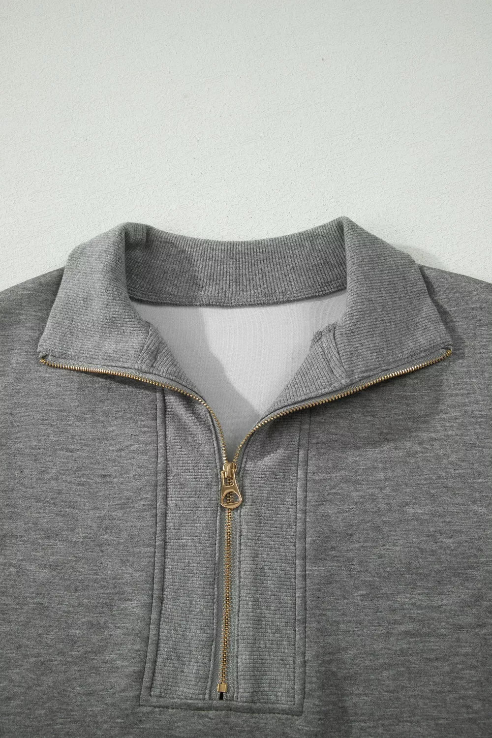 Half Zip Polo Tee Casual Pant Set Trendsi
