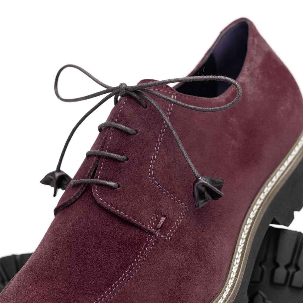 TEEK - 26-220-BDX CAMPO Sueded Goatskin Lace Up, Bordeaux SHOES TEEK ZI