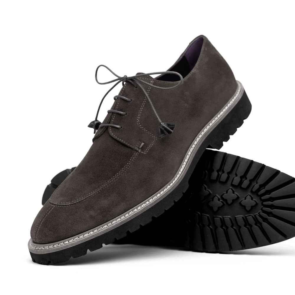 TEEK - 26-220-GRY CAMPO Sueded Goatskin Lace Up, Grey SHOES TEEK ZI