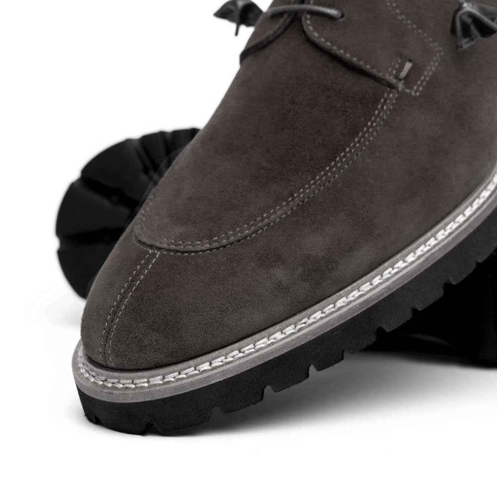 TEEK - 26-220-GRY CAMPO Sueded Goatskin Lace Up, Grey SHOES TEEK ZI