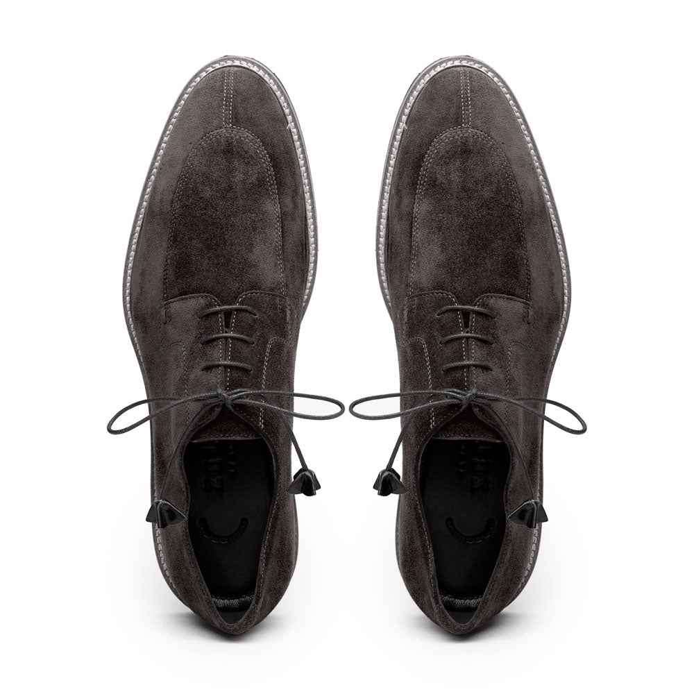 TEEK - 26-220-GRY CAMPO Sueded Goatskin Lace Up, Grey SHOES TEEK ZI