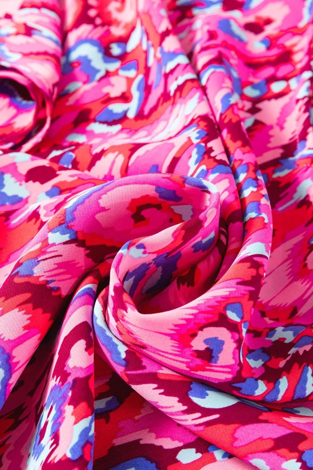 TEEK - Abstract Print V-Neck Half Sleeve Loose Fit Blouse TOPS TEEK Trend