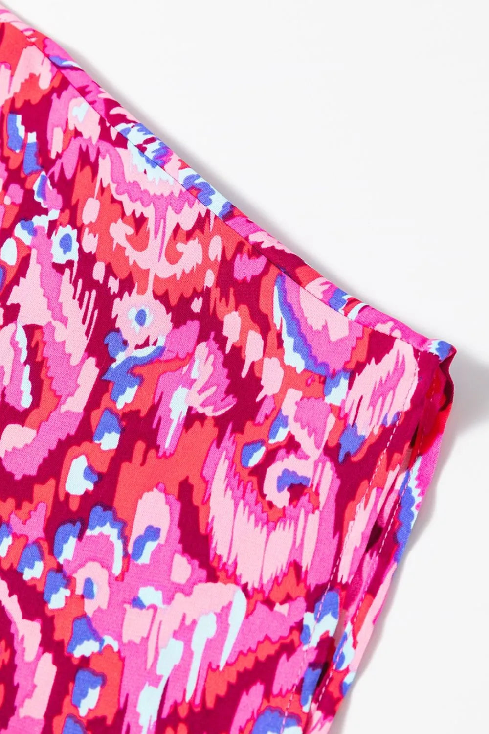 TEEK - Abstract Print V-Neck Half Sleeve Loose Fit Blouse TOPS TEEK Trend