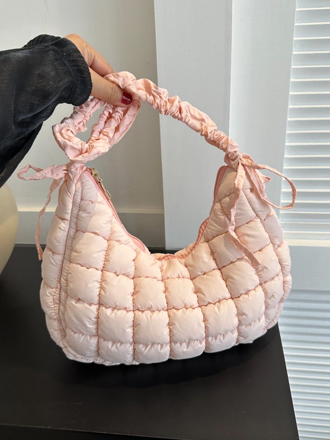 TEEK - Bubble Texture Ruched Strap Quilted Shoulder Bag BAG TEEK Trend