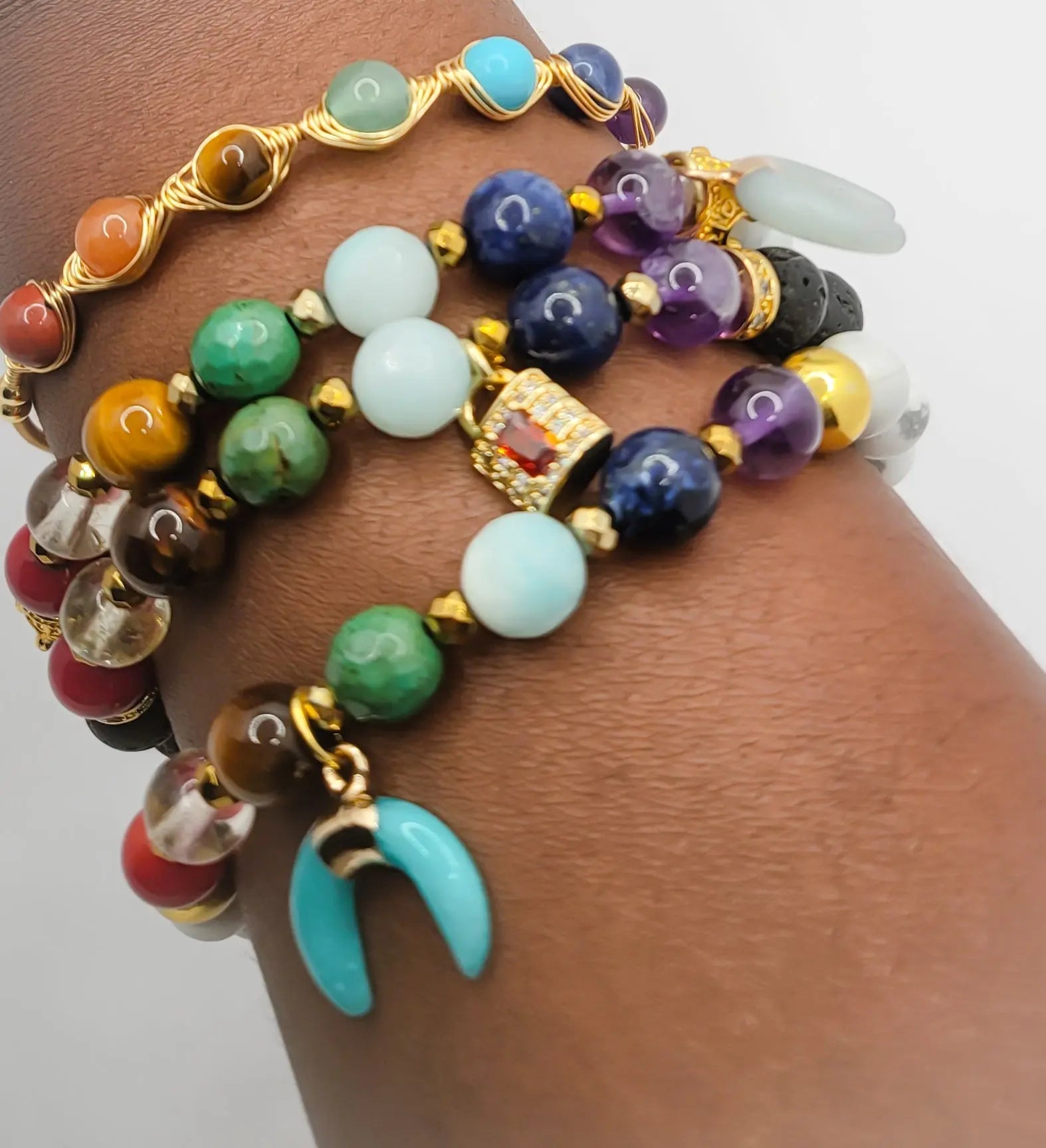 TEEK - Chakra Stone Stacked Bracelet Set JEWELRY TEEK LSC
