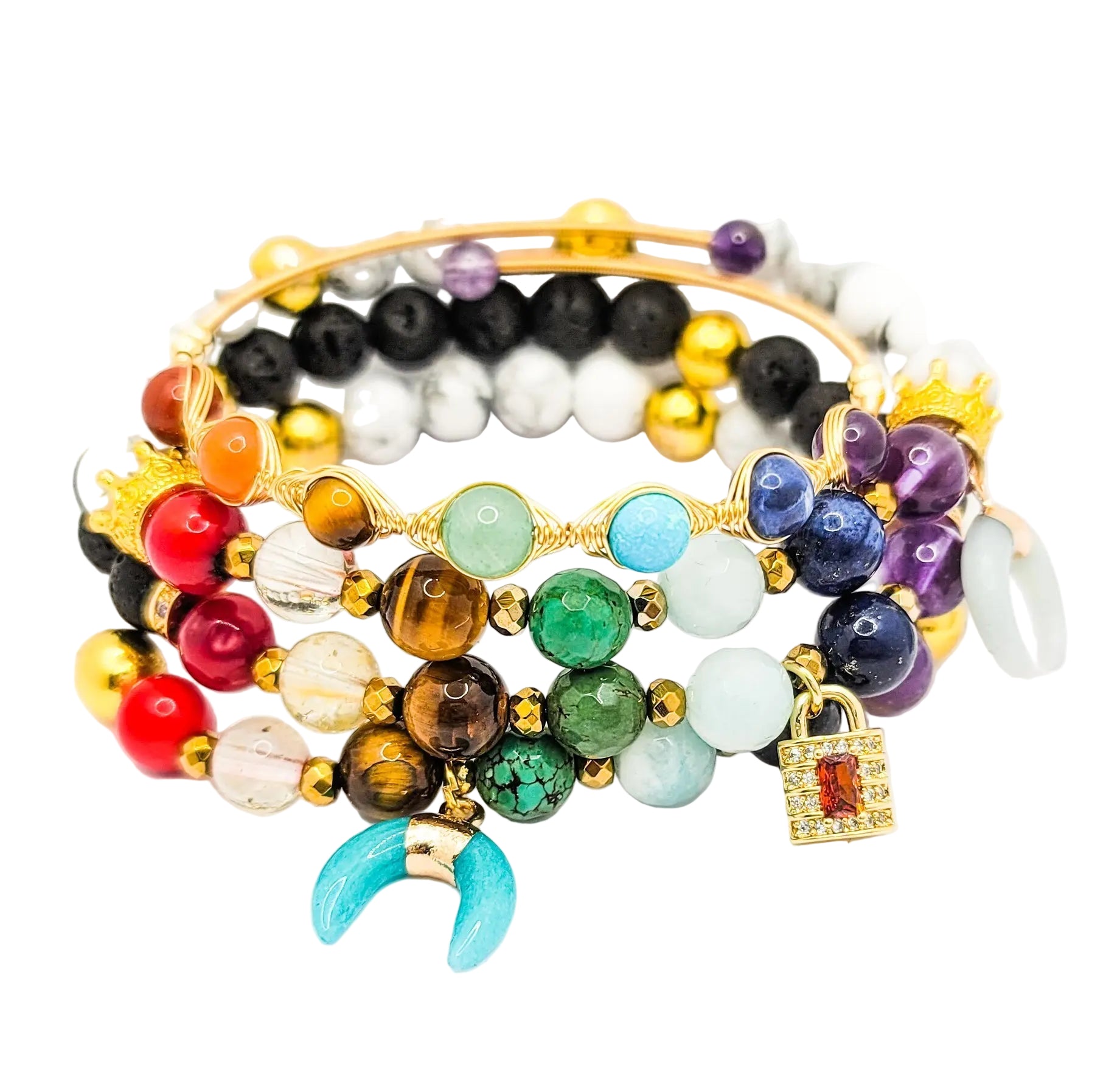 TEEK - Chakra Stone Stacked Bracelet Set JEWELRY TEEK LSC