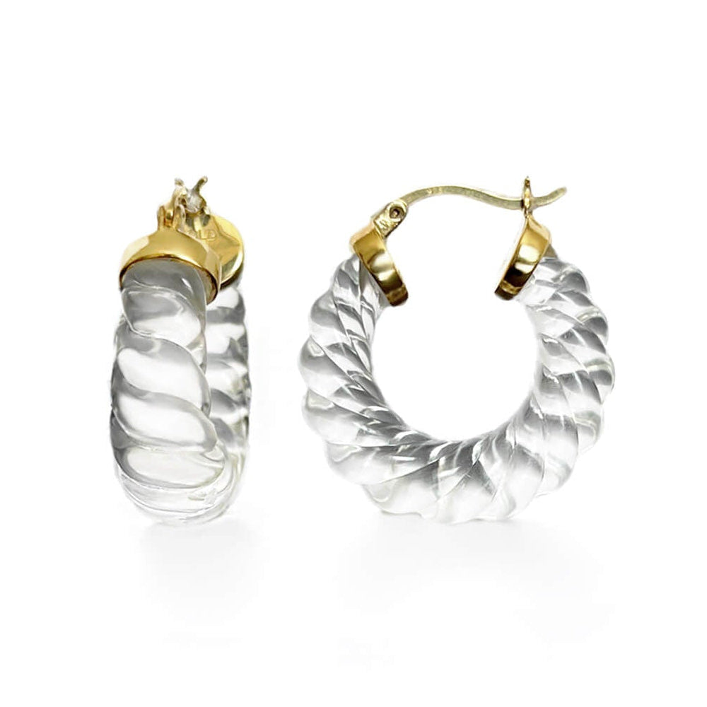 TEEK - Clear Chunky Rope Hoop Earrings JEWELRY TEEK GNH