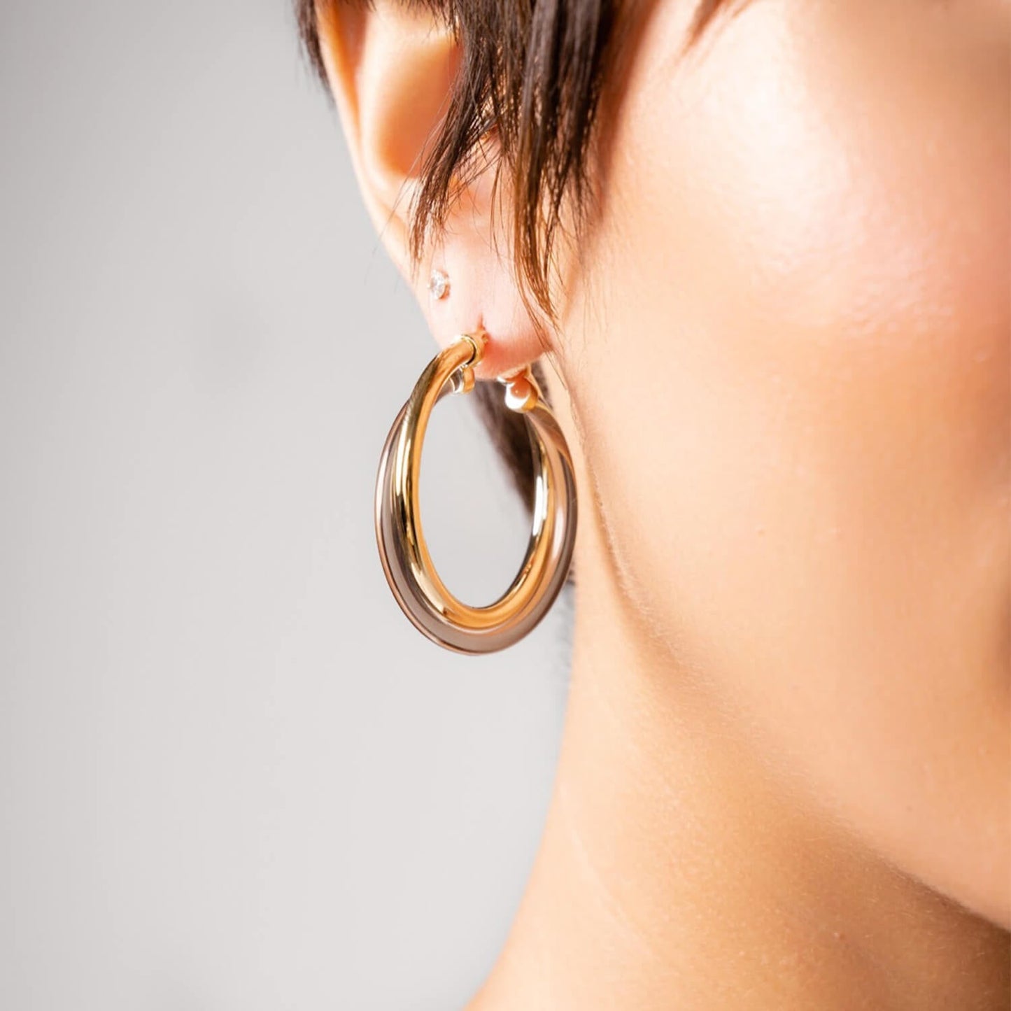 TEEK - Crossover Lucite Hoop Earrings JEWELRY TEEK GNH