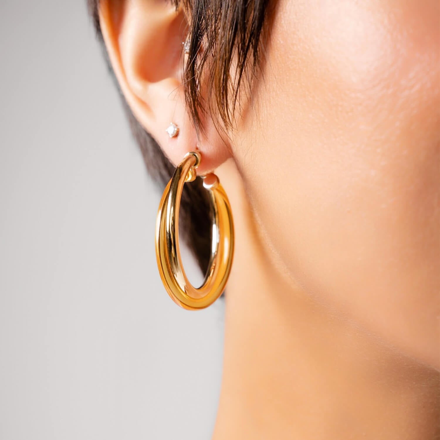 TEEK - Crossover Lucite Hoop Earrings JEWELRY TEEK GNH