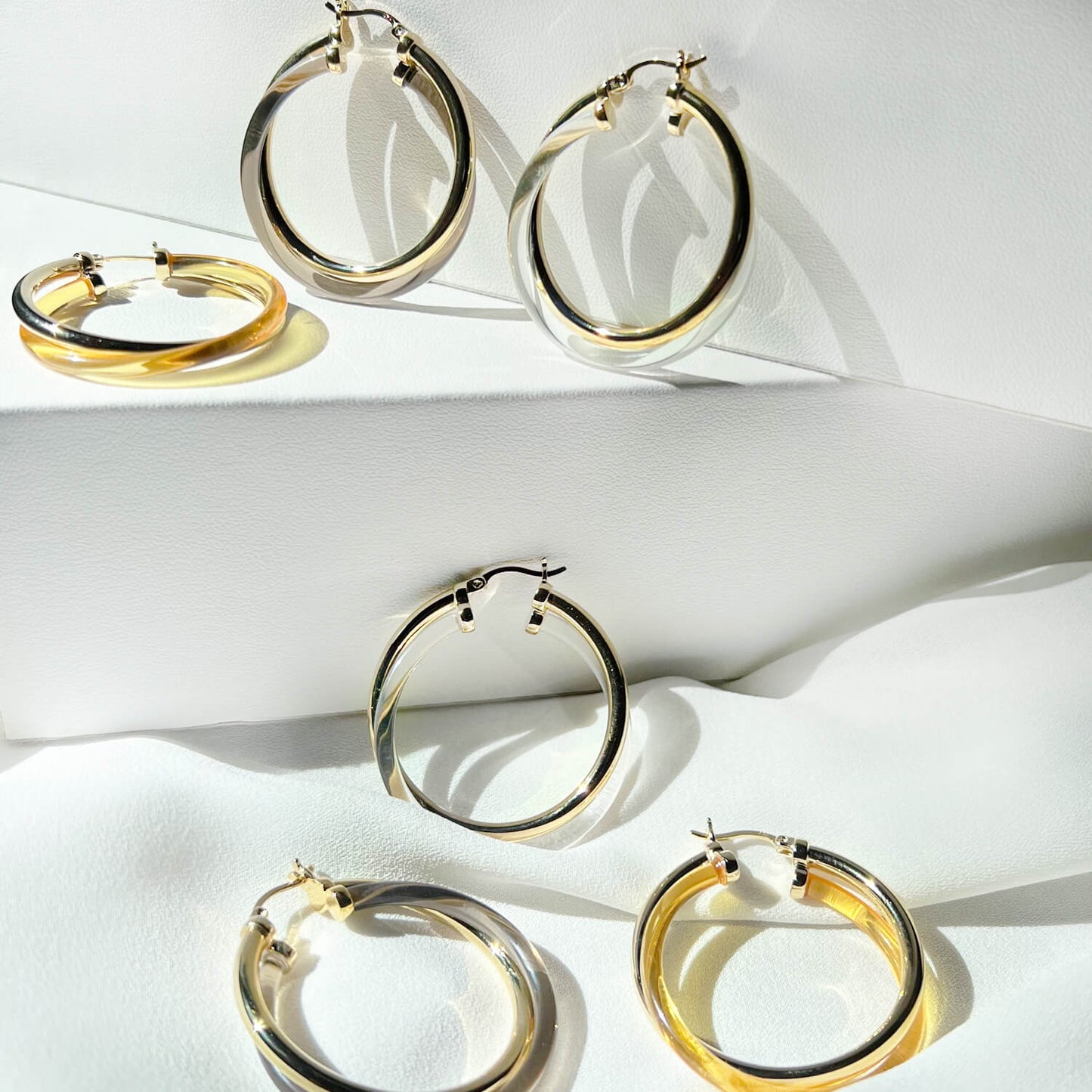 TEEK - Crossover Lucite Hoop Earrings JEWELRY TEEK GNH