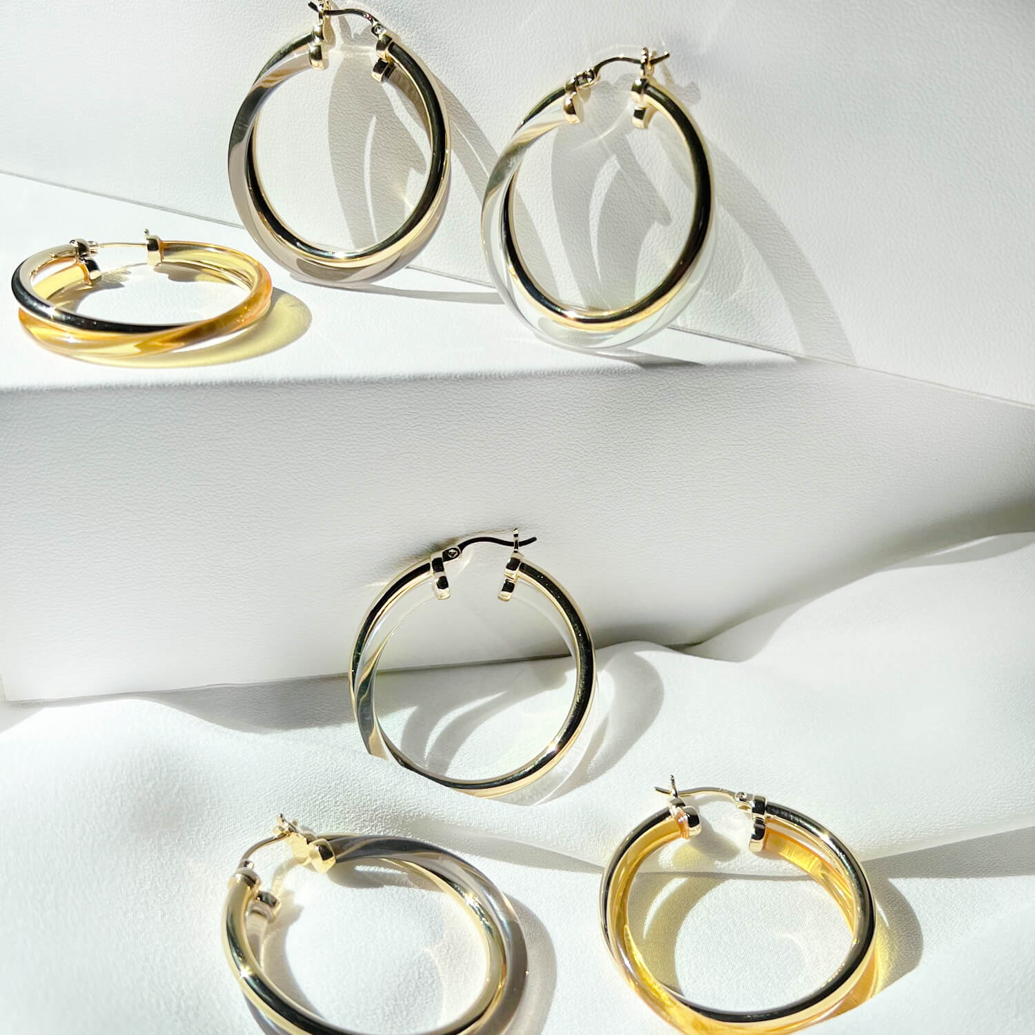 TEEK - Crossover Lucite Hoop Earrings JEWELRY TEEK GNH