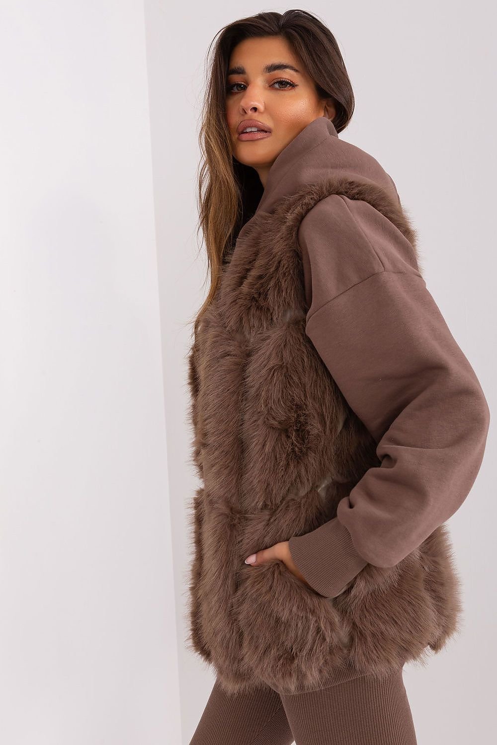 TEEK - Faux Fur Pocketed Gilet VEST TEEK MH   