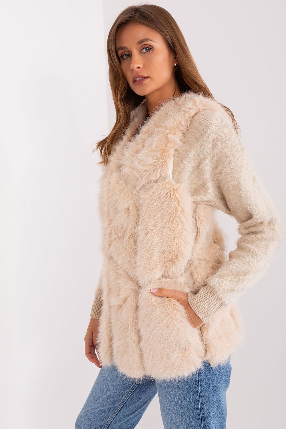 TEEK - Faux Fur Pocketed Gilet VEST TEEK MH   