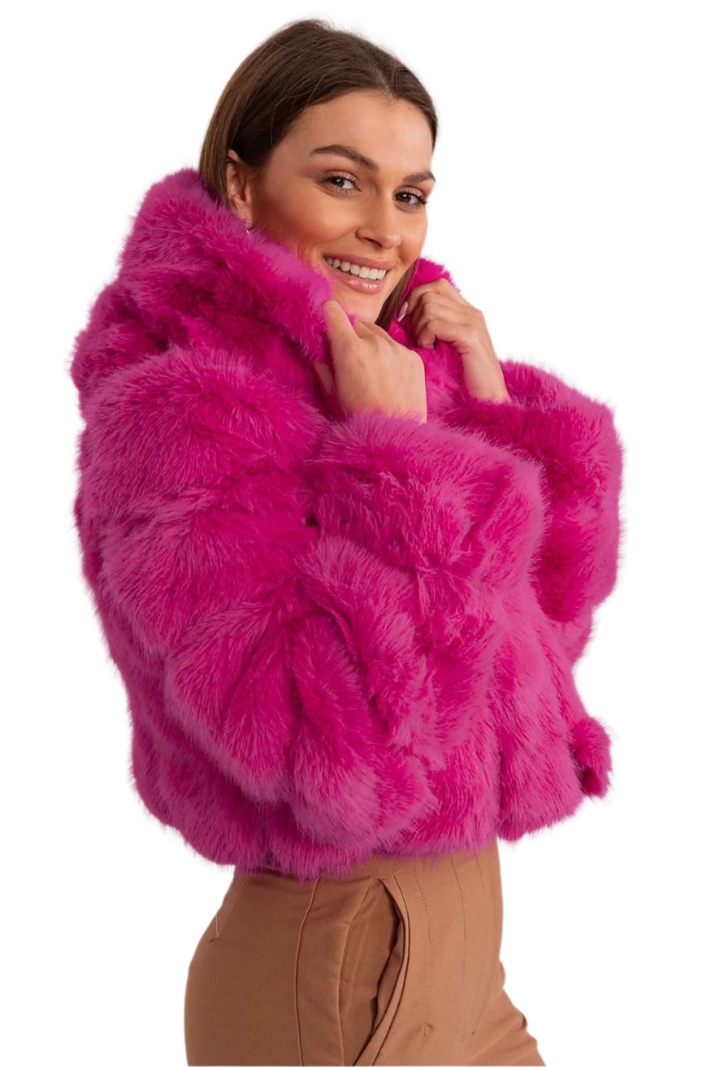 TEEK - Faux Furry Hooded Jacket JACKET TEEK MH   