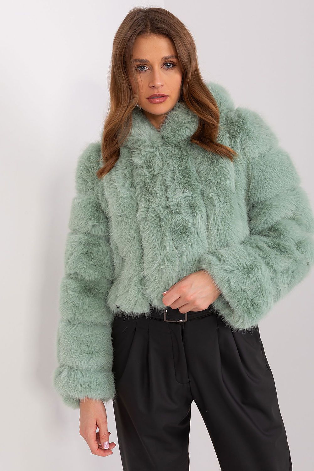 TEEK - Faux Furry Hooded Jacket JACKET TEEK MH green 2 S/M 