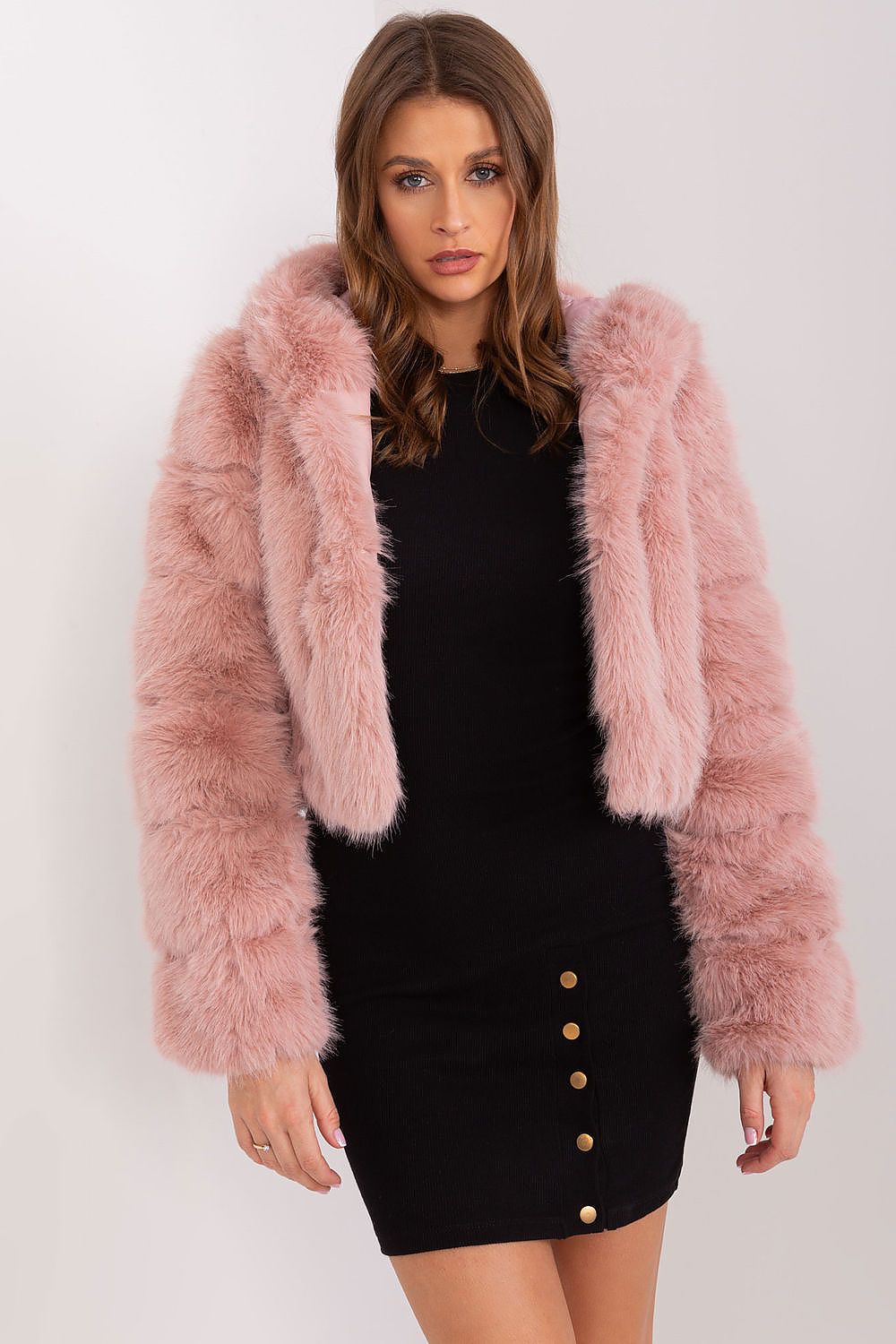 TEEK - Faux Furry Hooded Jacket JACKET TEEK MH pink 2 S/M 