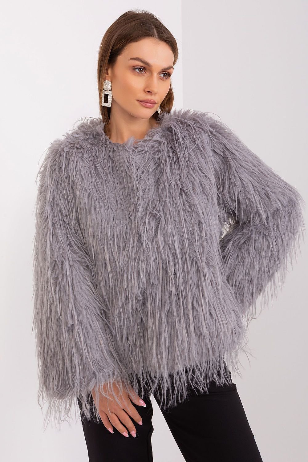 TEEK - Snuffle Faux Fluff Jacket JACKET TEEK MH grey 2 S/M 