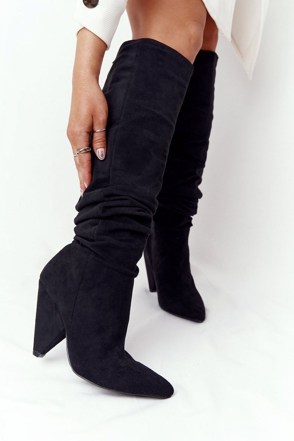 TEEK - Knee-High Heel boots SHOES TEEK MH black suede 6.5 