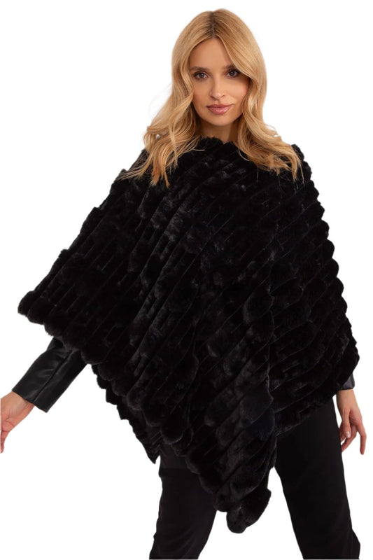 TEEK - Soft Plush Poncho SHAWL TEEK MH black One Size 