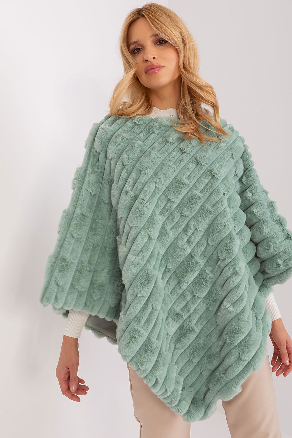 TEEK - Soft Plush Poncho SHAWL TEEK MH green One Size 