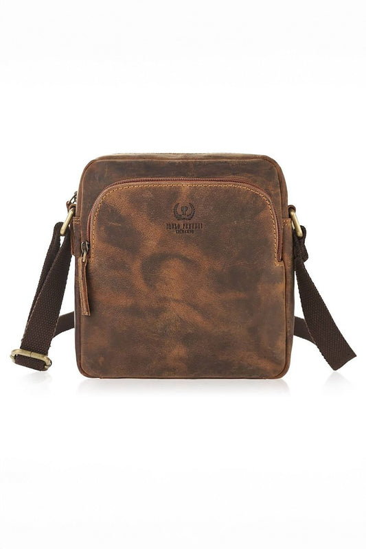 TEEK - Squared Natural Leather Bag BAG TEEK MH brown  