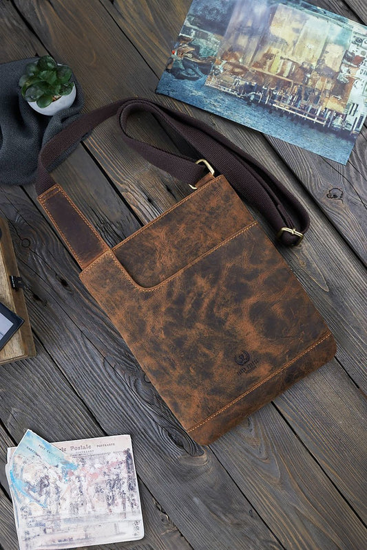 TEEK - Slim Side Natural Leather Bag BAG TEEK MH brown  