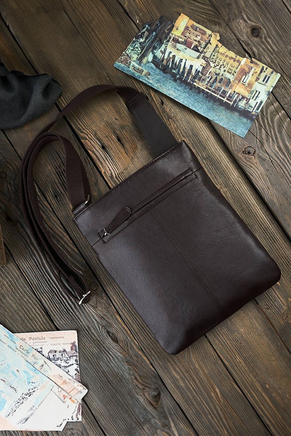 TEEK - Slim Side Natural Leather Bag BAG TEEK MH   