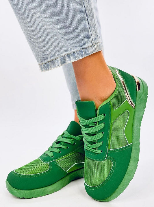 TEEK - Green Laced Texture Sneakers