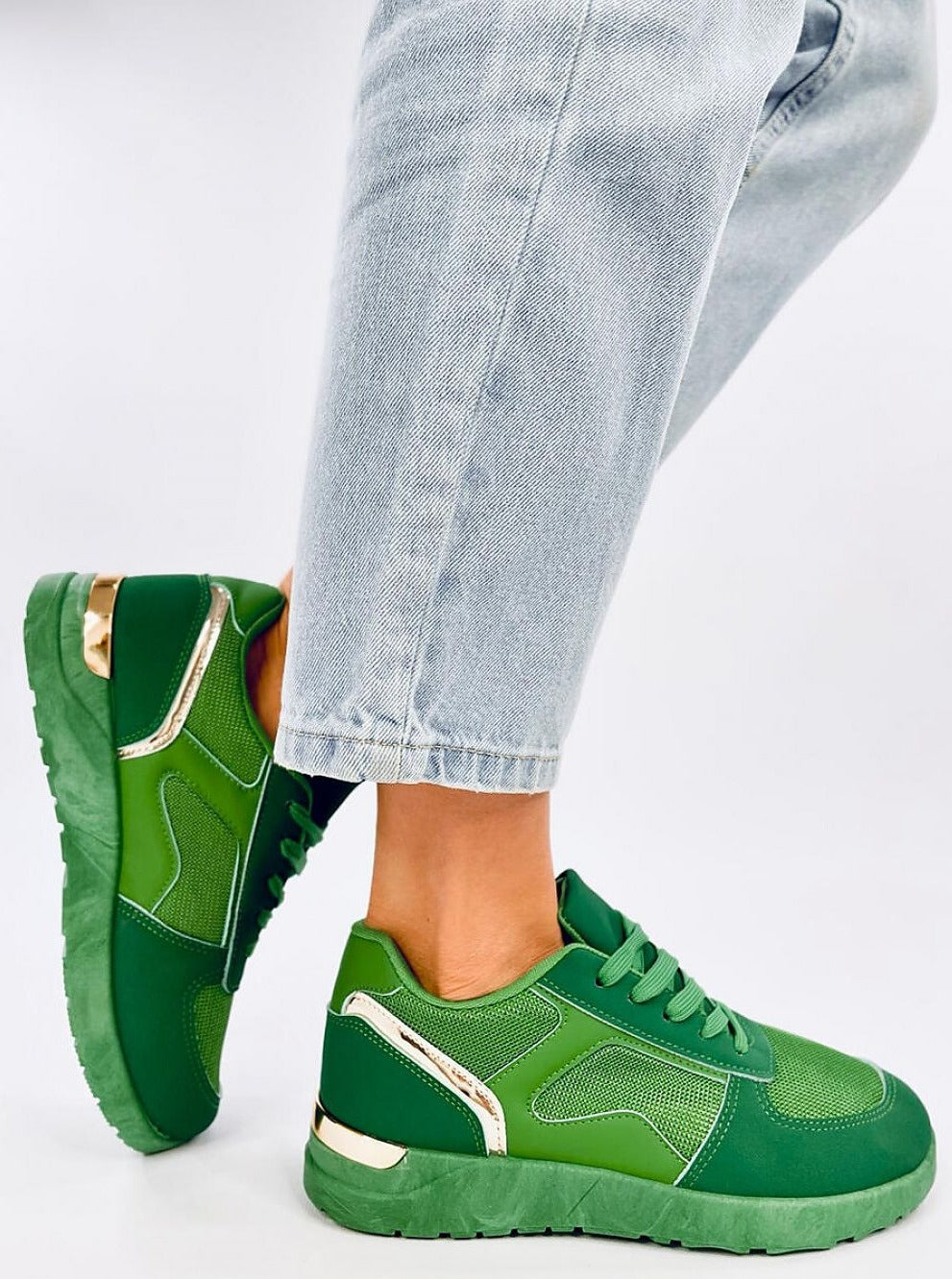 TEEK - Green Laced Texture Sneakers SHOES Inello   